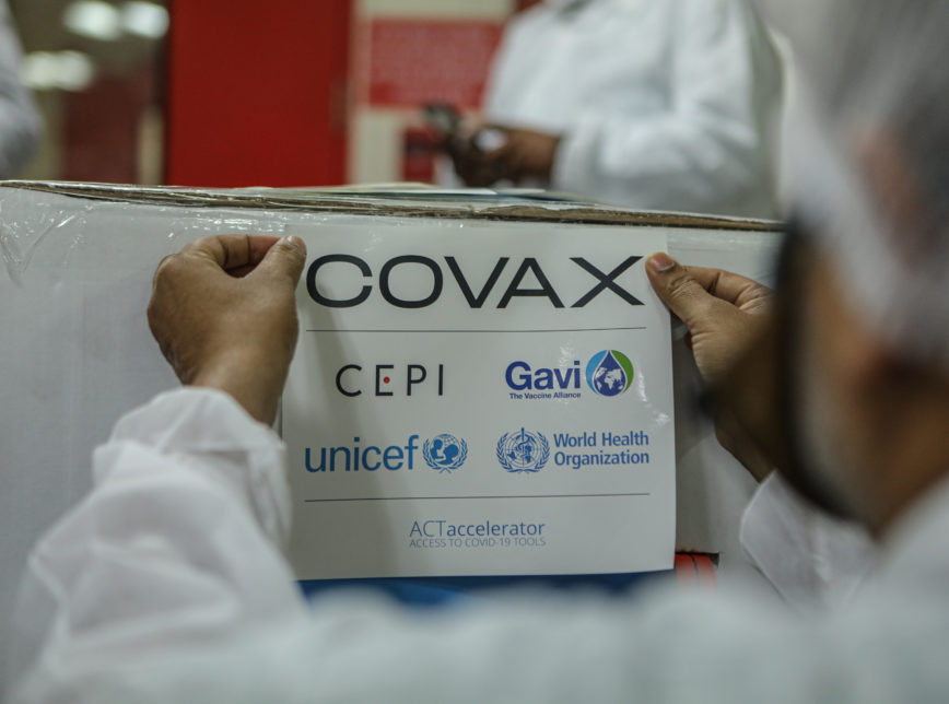 Covax – pela vacinação de todos.